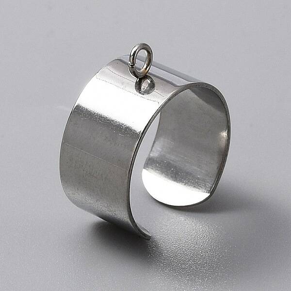 304 Stainless Steel Open Cuff Finger Ring Components
