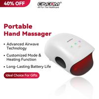 CINCOM Portable Hand Massager, Cordless, with Comfort Heat and Gentle Massage, Adjustable Settings, Auto-Off Feature, Recharg...