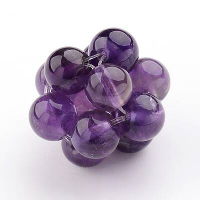 Natural Amethyst Woven Beads
