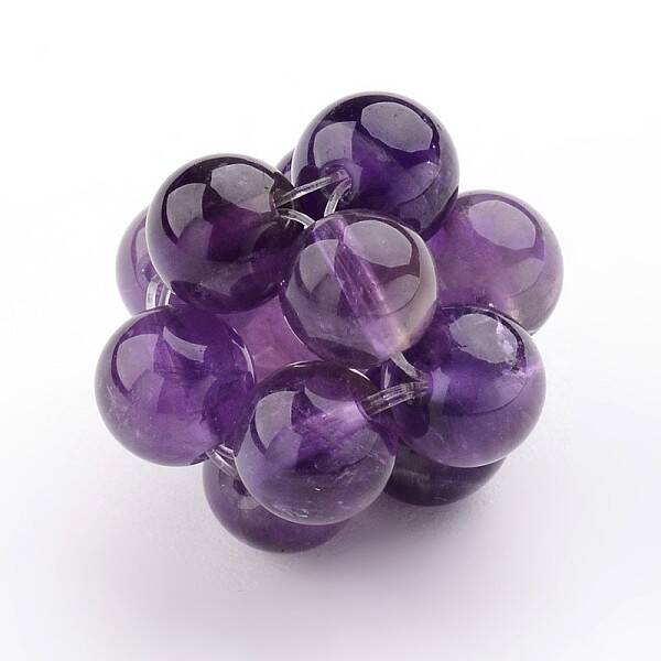 Natural Amethyst Woven Beads