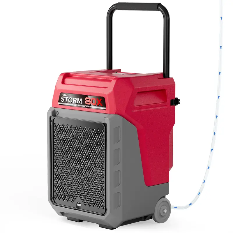 AlorAir® Wholesale Package of Storm 80X Commercial Dehumidifier with Pump - Red