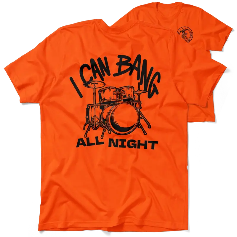 Bang All Night - Safety Orange T-Shirt