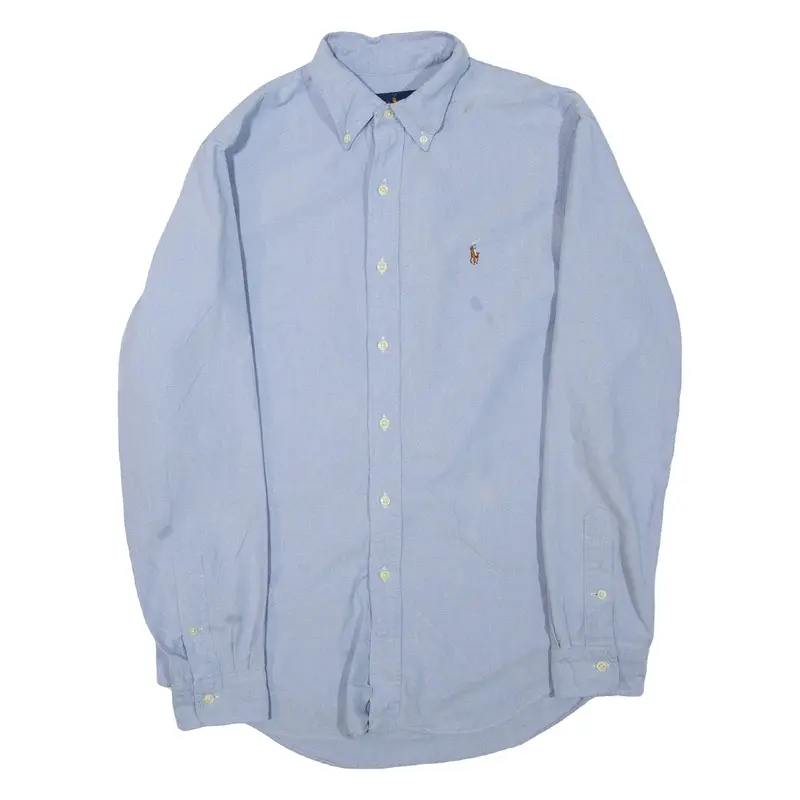 RALPH LAUREN Mens Plain Shirt Blue Long Sleeve L