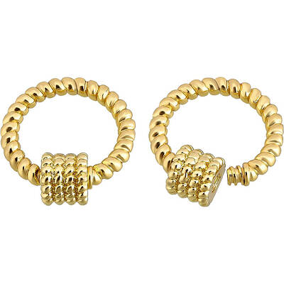 BENECREAT 8pcs 18K Gold Plated Round Screw Carabiner Lock Charms Necklace Link Connector Charms for Bracelet Making