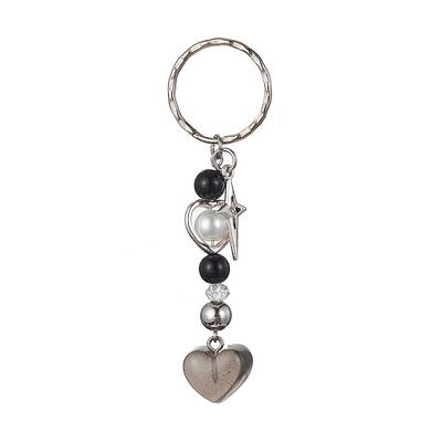 Resin Heart Charms Keychains