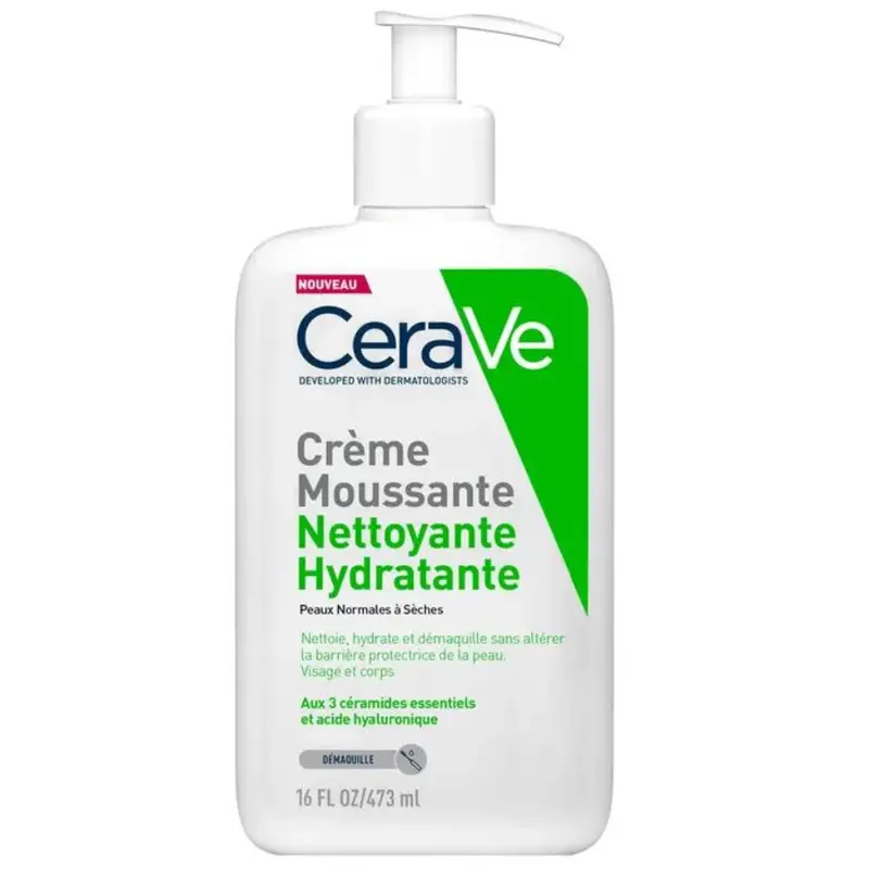 Cerave Cleanse Face Cream Foam Cleansing Moisturizing Normal to Dry Skin 473ml