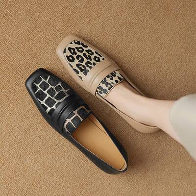 CHIKO Anne-Marie Square Toe Block Heels Loafers Shoes