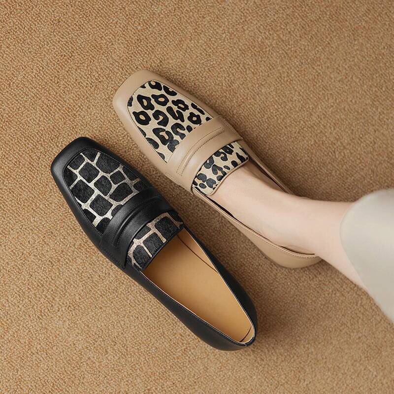 CHIKO Anne-Marie Square Toe Block Heels Loafers Shoes
