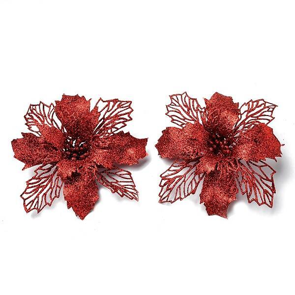 Plastic Glitter Artificial Flower