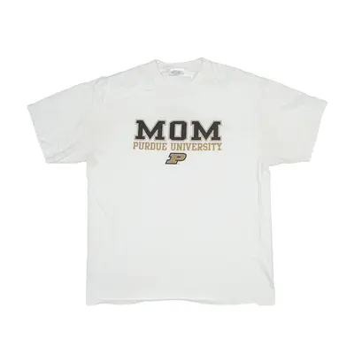 PORT & COMPANY Purdue University USA T-Shirt White Short Sleeve Womens L