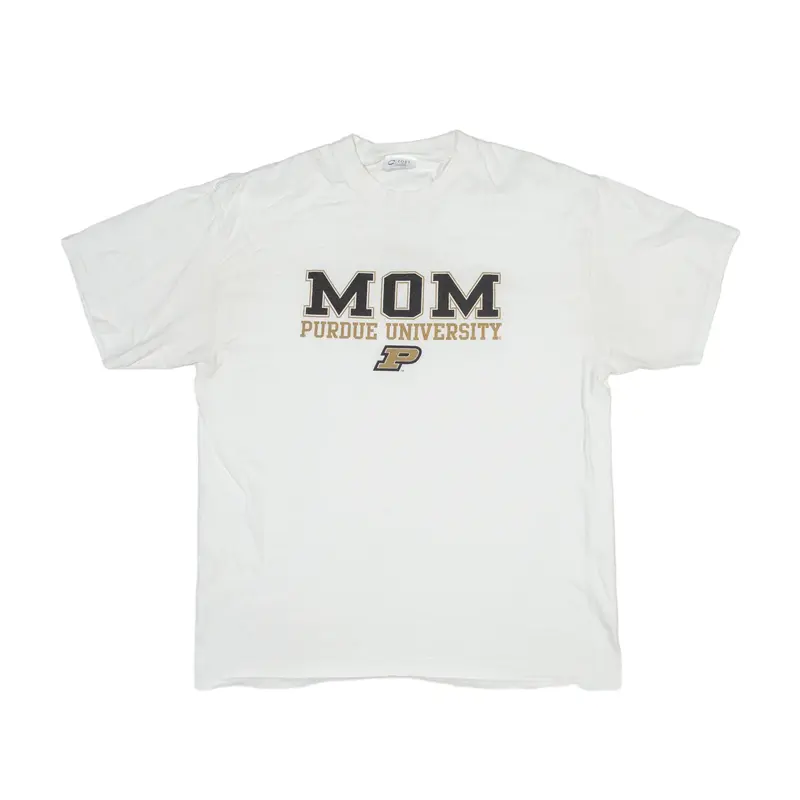 PORT & COMPANY Purdue University USA T-Shirt White Short Sleeve Womens L