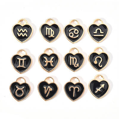 Light Gold Plated Alloy Enamel Pendants