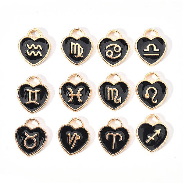 Light Gold Plated Alloy Enamel Pendants