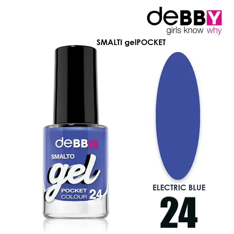 Debby pocket 24 electric blue gel nail polish