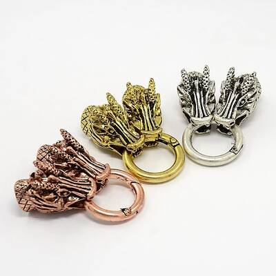 Dragon Head Alloy Spring Gate Rings