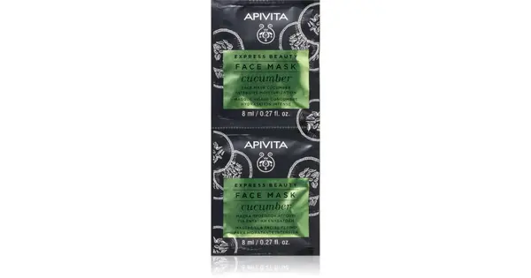 Apivita Express Beauty Intense hydrating face mask with Cucumber 2 x 8 ml
