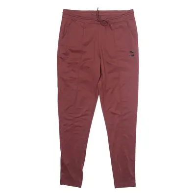 PUMA Mens Track Pants Maroon Tapered M W32 L30