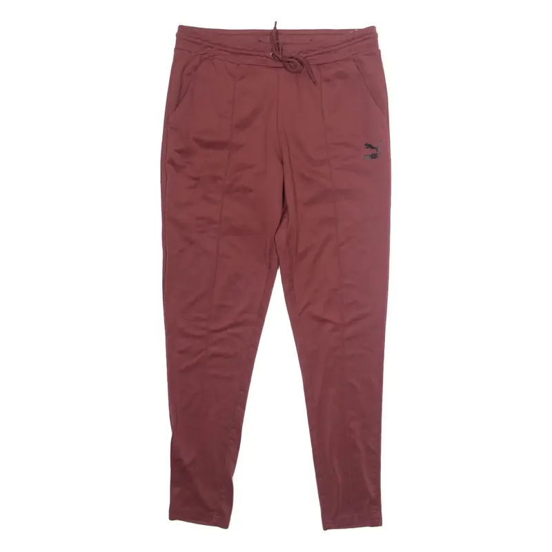PUMA Mens Track Pants Maroon Tapered M W32 L30