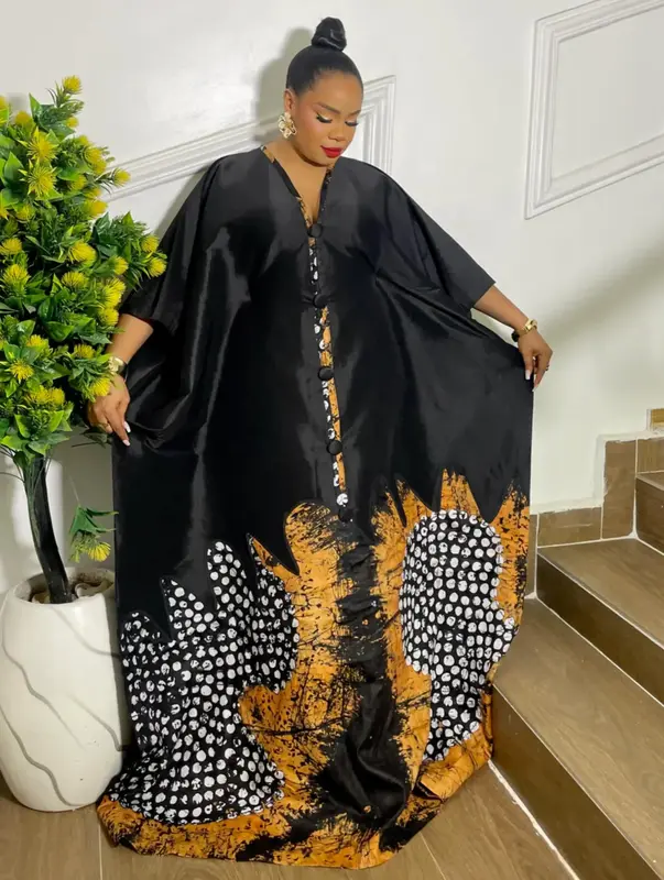 HERITAGE BLOOM KAFTAN (BLACK)