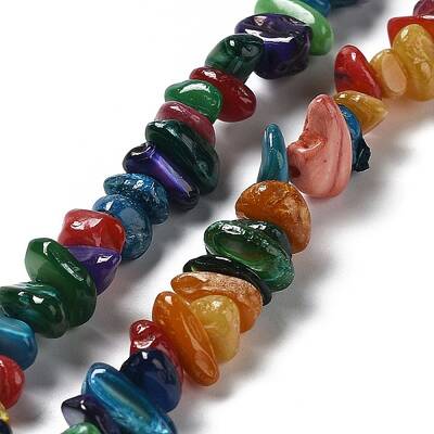 Natural Freshwater Shell Dyed Beads Strands