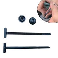 50PCS 90*20mm Car Cable Fastening Ties Nylon Black Car Auto Cable Strap Push Mount Wire Tie Retainer Clip Clamp Wrap Fixed Fa...