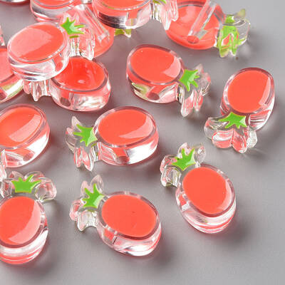 Transparent Enamel Acrylic Beads