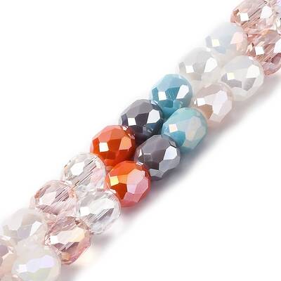 Electroplate Opaque Glass Beads Strands
