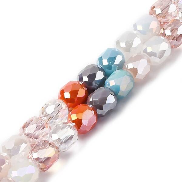 Electroplate Opaque Glass Beads Strands