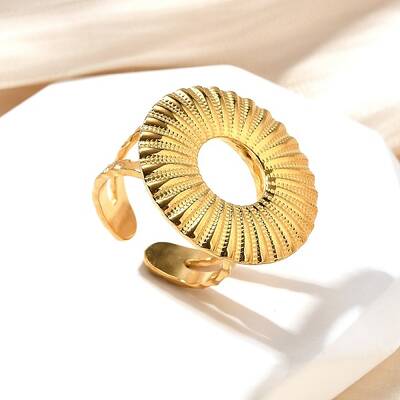 304 Stainless Steel Open Cuff Ring for Women