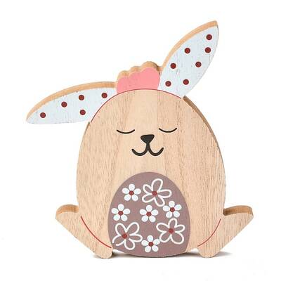 Easter Theme Natural Wood Display Decorations