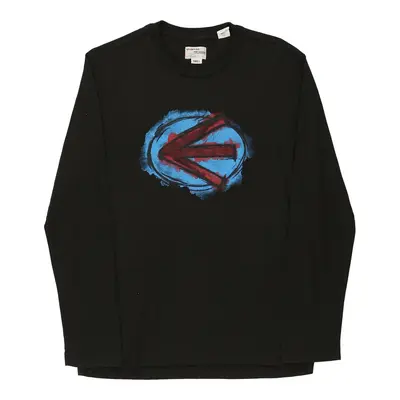 Energie Graphic Long Sleeve T-Shirt - Small Black Cotton