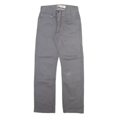 LEVI'S 511 Boys Trousers Grey Slim Straight W28 L28