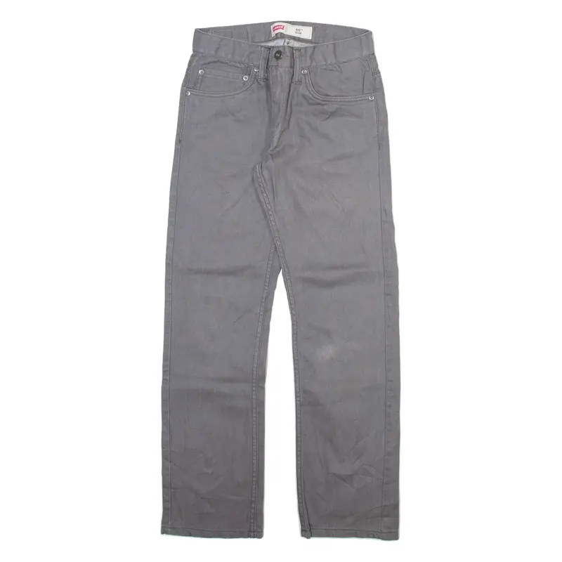 LEVI'S 511 Boys Trousers Grey Slim Straight W28 L28