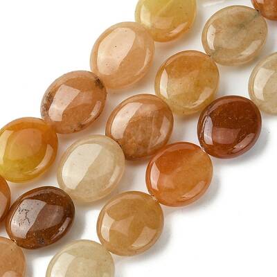 Natural Golden Silk Jade Beads Strands