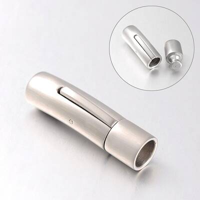 Tarnish Resistant Mixed Styles Glazed or Matte Column 304 Stainless Steel Bayonet Necklace Clasps