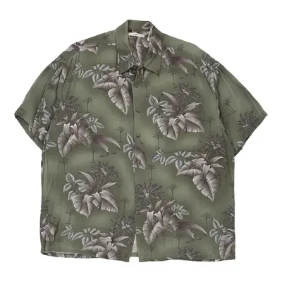 Campia Floral Hawaiian Shirt - XL Green Viscose
