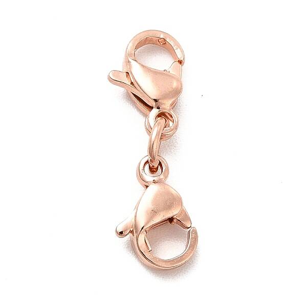304 Stainless Steel Double Lobster Claw Clasps