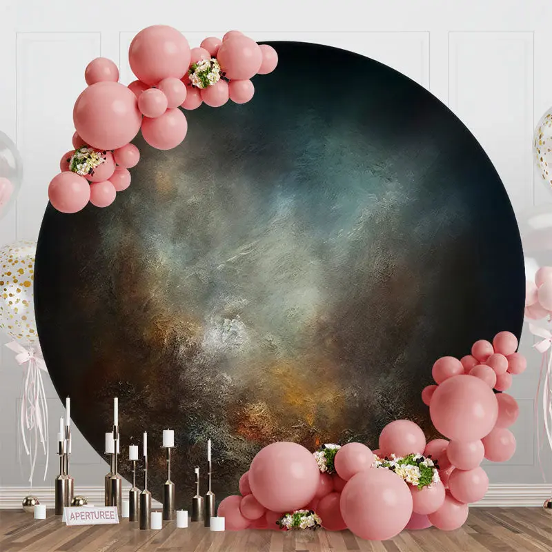 Old Master Oil Painting Round Abstract Photo Backdrop