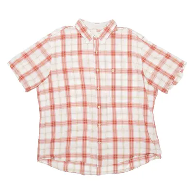 TIMBERLAND Relaxed Fit Mens Flannel Shirt Red Check 2XL
