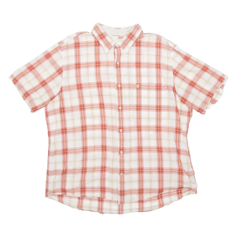 TIMBERLAND Relaxed Fit Mens Flannel Shirt Red Check 2XL
