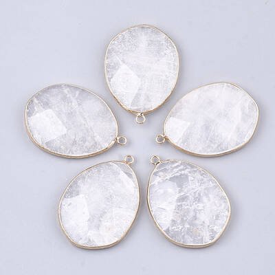 Natural Quartz Crystal Pendants
