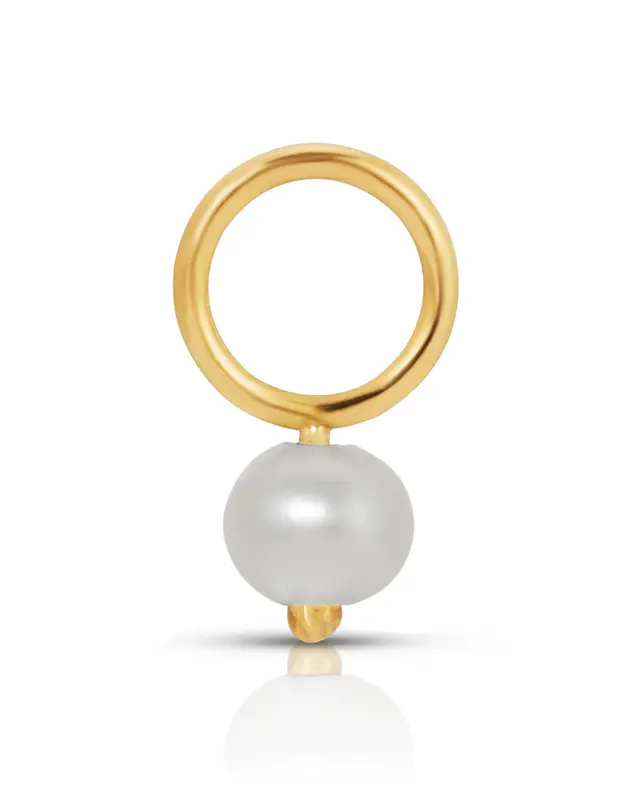 14K Fine One Love Birthstone Charms | Month/Gemstone: June - Pearl | Metal Color: Solid Gold