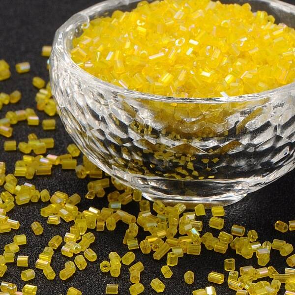 11/0 Two Cut Glass Seed Beads