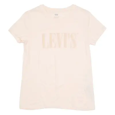 LEVI'S Womens T-Shirt Pink Crew Neck S