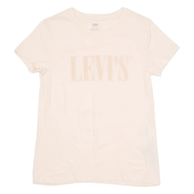 LEVI'S Womens T-Shirt Pink Crew Neck S