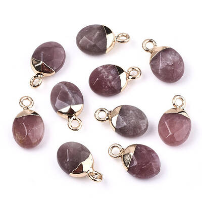 Natural Strawberry Quartz Charms