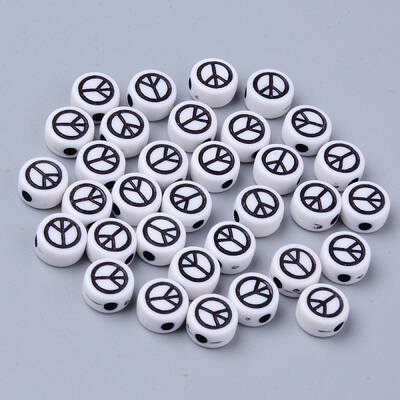 Opaque White Acrylic Beads