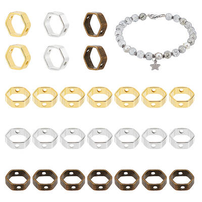 3 Bags 3 Colors Brass Bead Frames