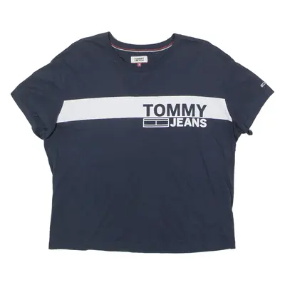 TOMMY HILFIGER Womens T-Shirt Blue Crewneck S
