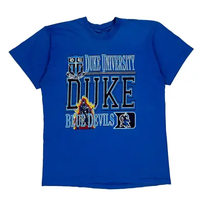 Single Stich Duke University Unbranded College T-Shirt - XL Blue Cotton